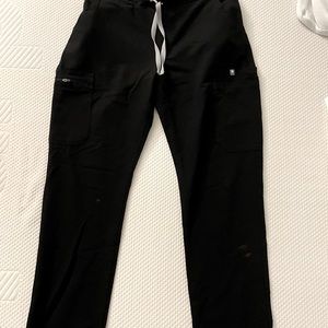 FIGS scrubs black Livingston Bottoms in Medium
